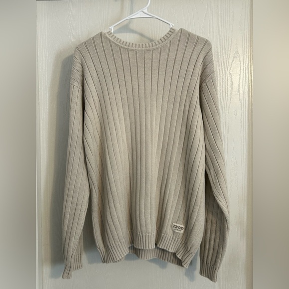 Izod Other - Izod | Men's Ribbed Crewneck Sweater - Light Tan | Size Large